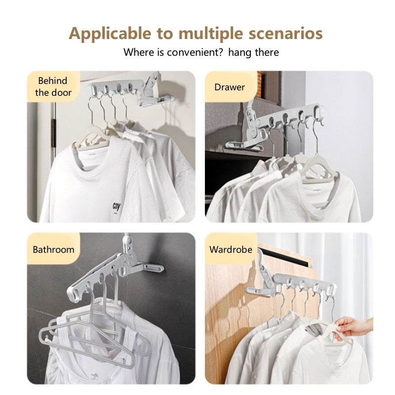 Compact Collapsible Closet Storage Hanger Rack