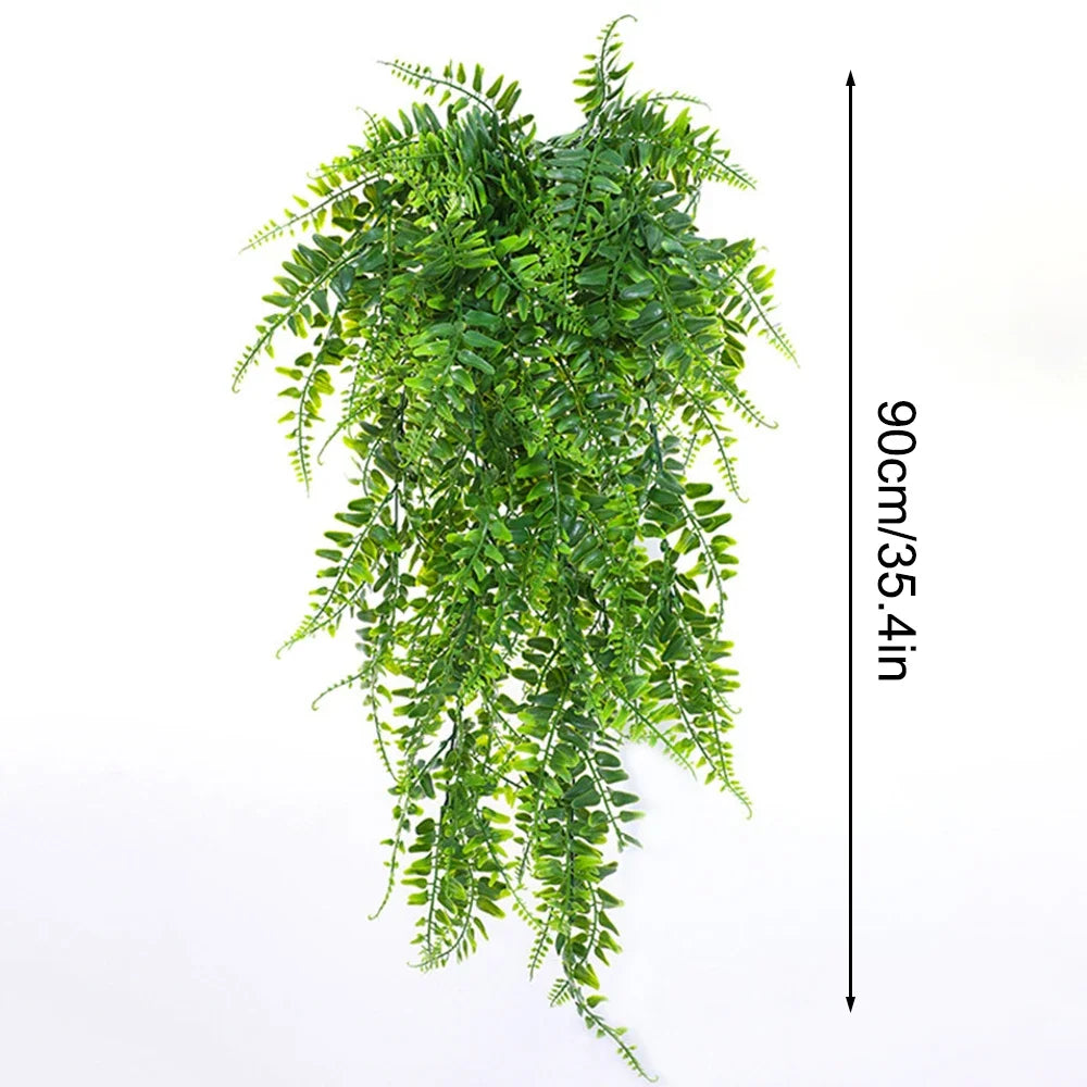 Realistic Hanging Artificial Fern Plant 90cm UV Resistant