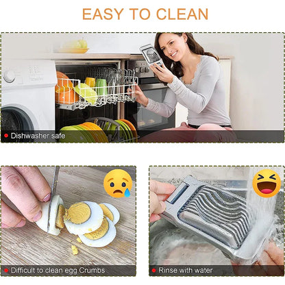Premium Egg Slicer with Sharp Stainless Steel Blades