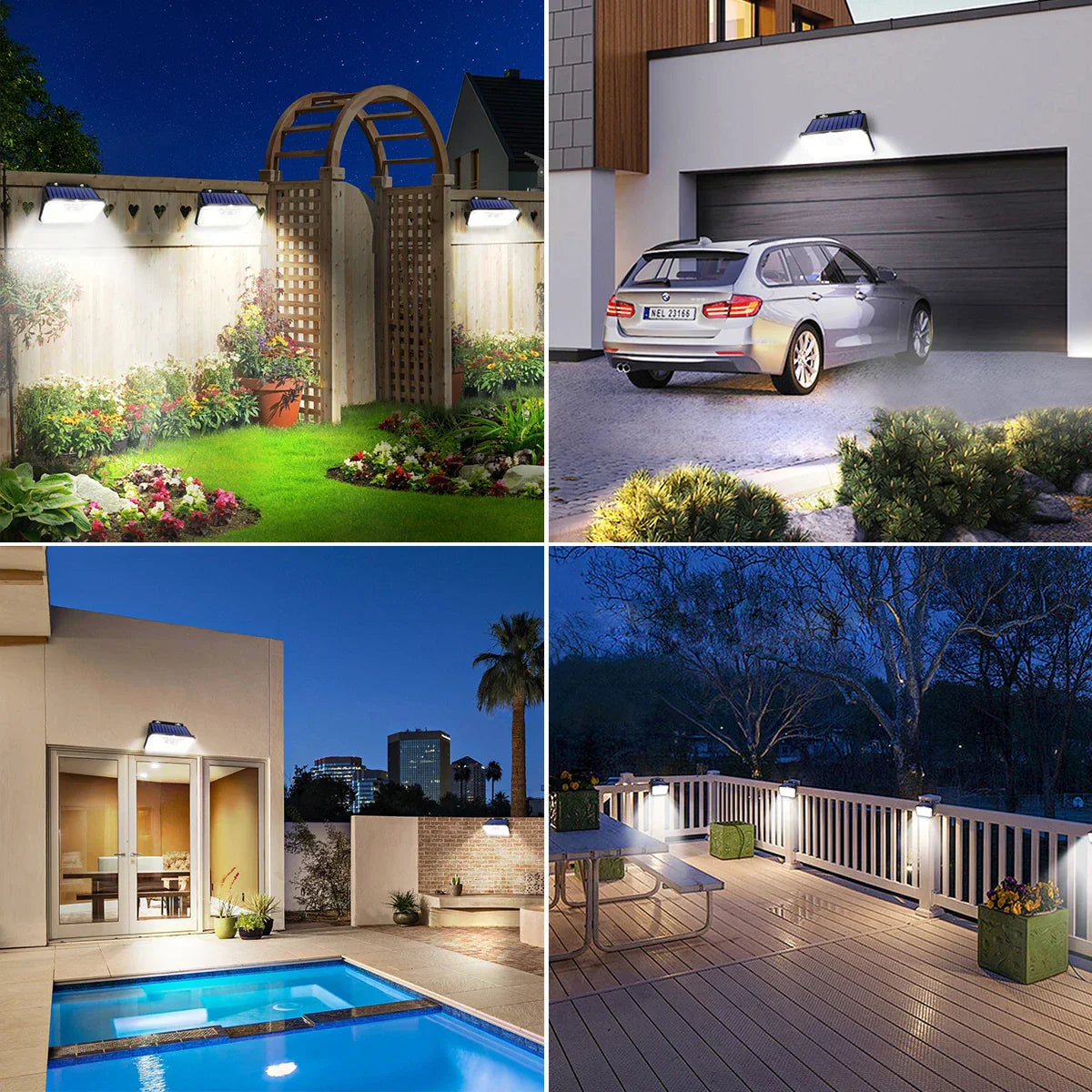Bright Outdoor Solar Wall Light with Motion Sensor - Luxicro