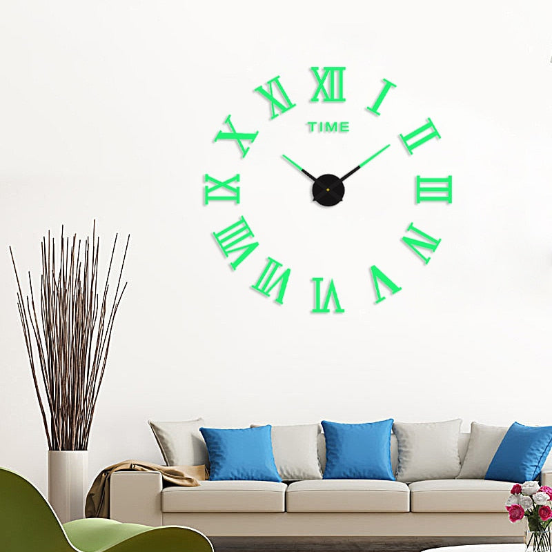 Modern 3D Glow Silent Wall Clock