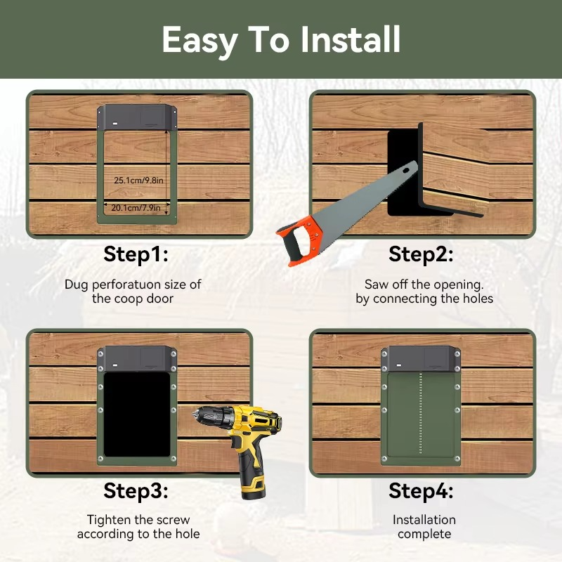 Automatic Chicken Coop Door Opener with Sensor