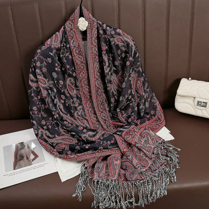 Soft Cashmere Women's Scarf with Warm Luxury Print