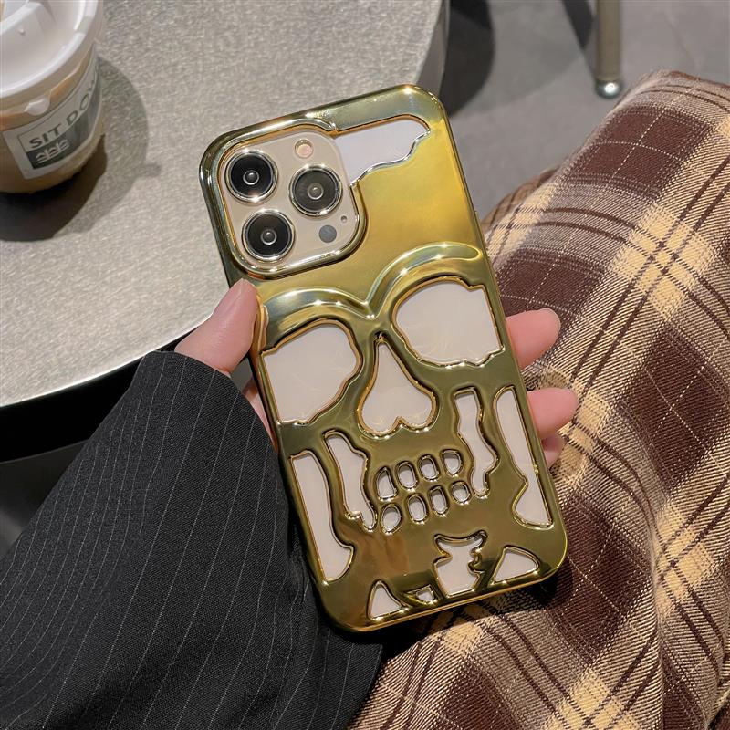 Edgy Black Skull Phone Case