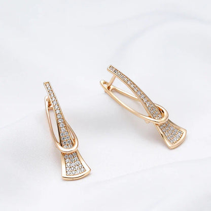 Sparkling Triple Layer Diamond Dangle Earrings