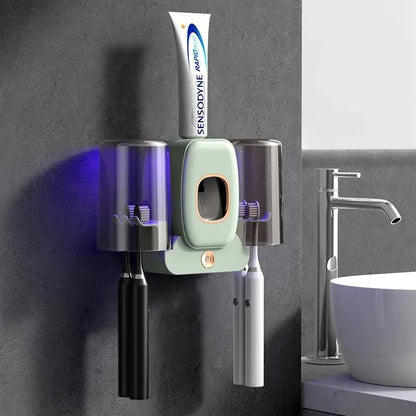 Compact UV Toothbrush Holder and Sanitizer