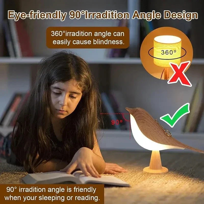 Colorful Bird Table Lamp - Dimmable Touch Light