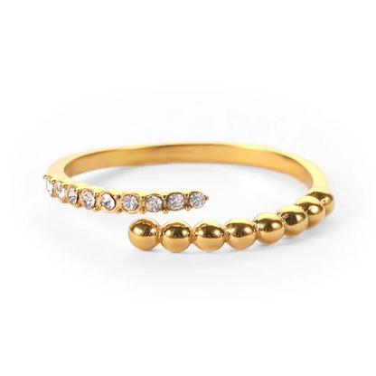 Premium 18k Stone Beaded Ring