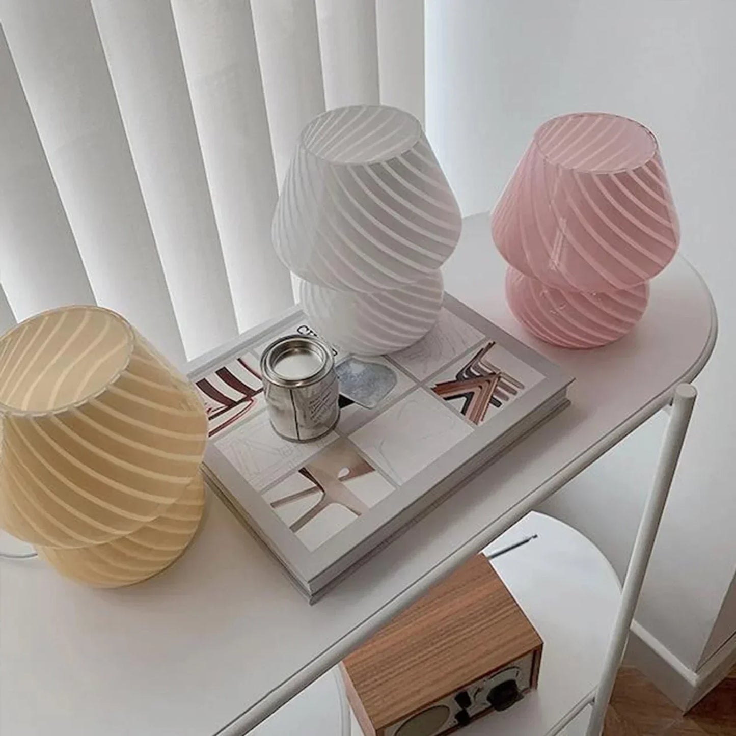 Elegant Clear Mushroom Desk Lamp