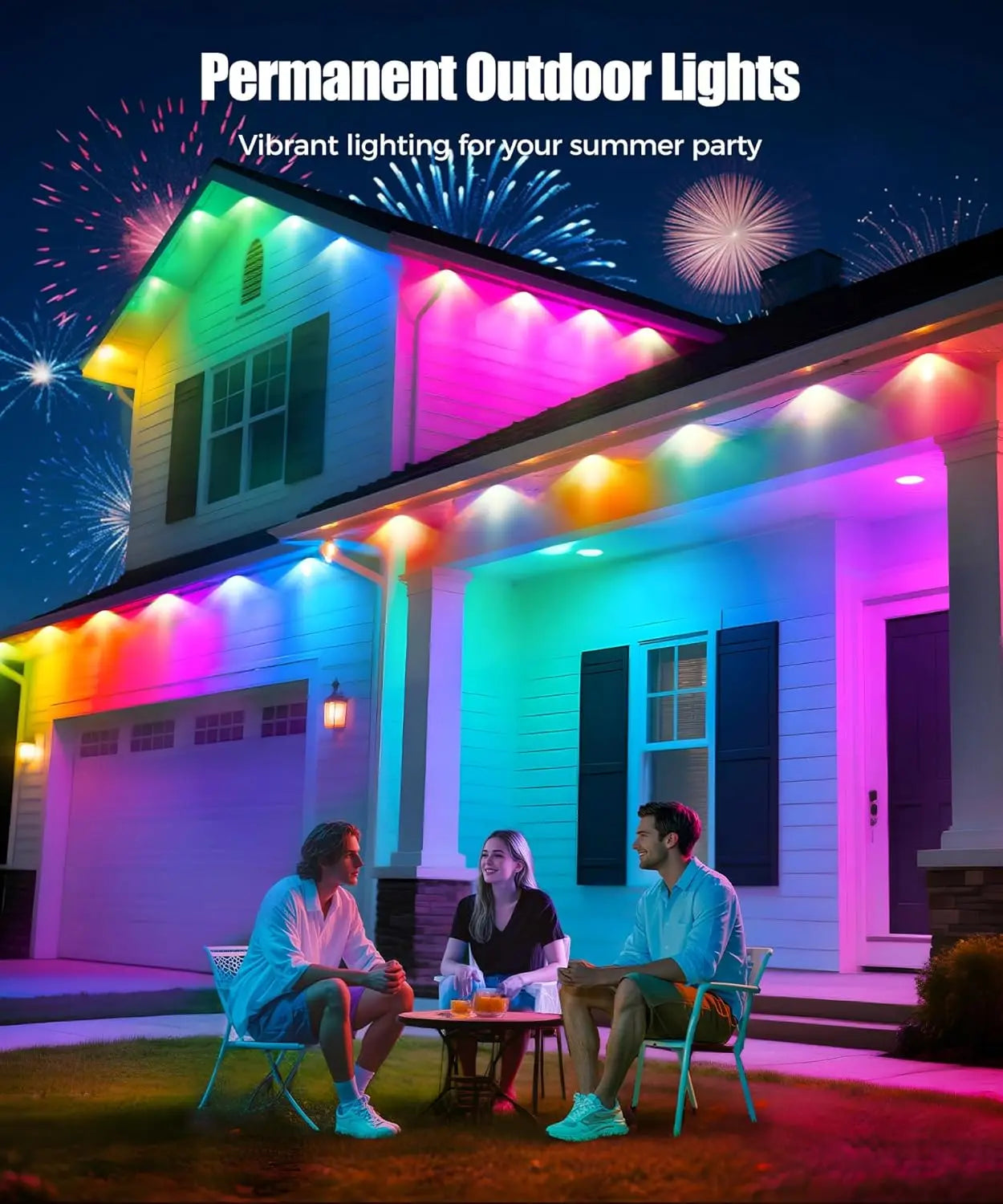 Colorful Outdoor String Lights with Remote Control