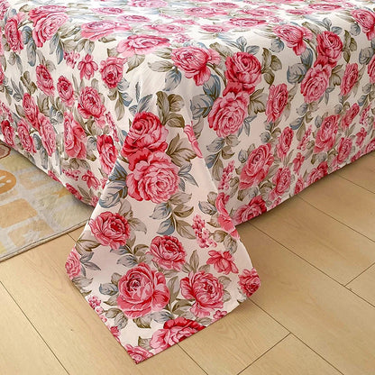 Comfortable Floral Pattern Bed Sheet Set - Luxicro