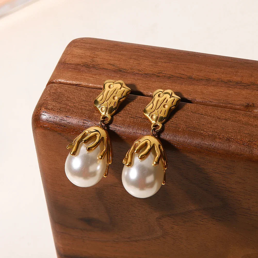 High Quality 18k Pearl Necklace Set