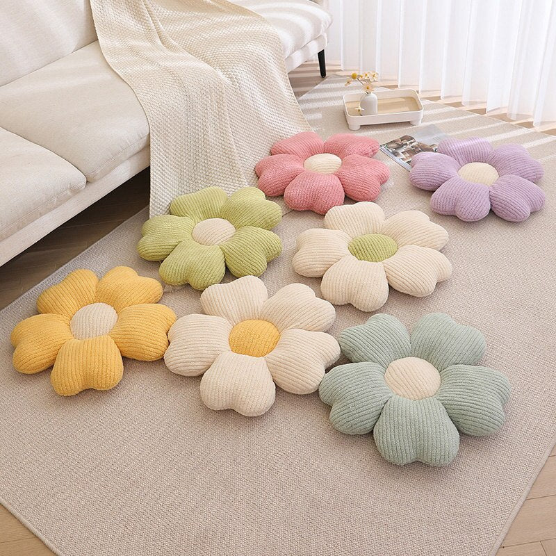 Soft Flower Design Accent Pillow