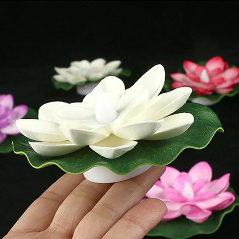 Beautiful Water Lily Pond Table Lamp with LED Light