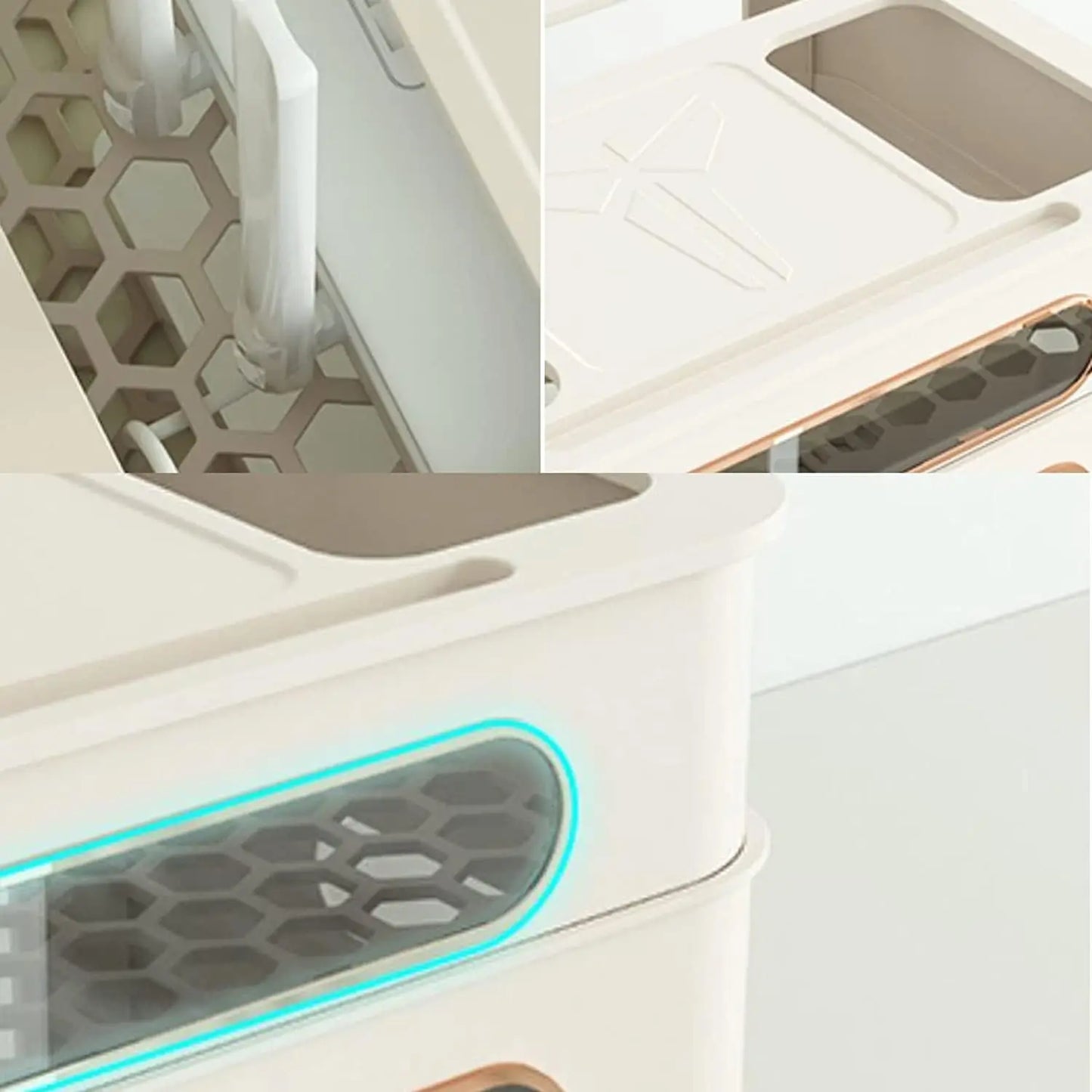 Compact Wi-Fi Router Storage Case with Cord Manager