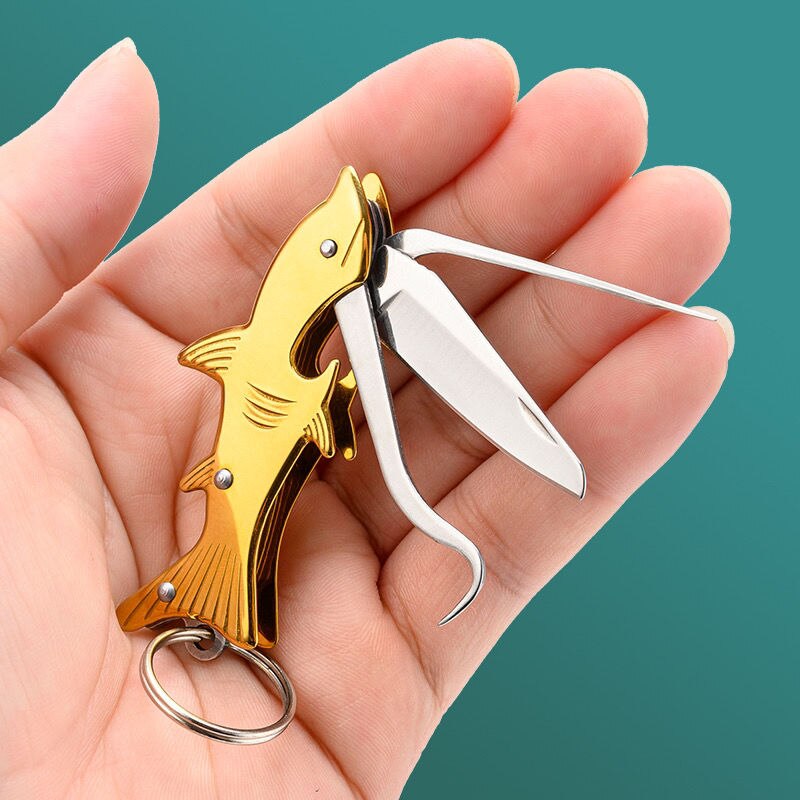 Compact Folding Knife Keychain Multitool
