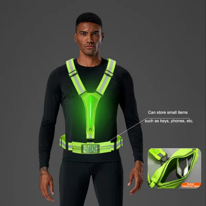 Visible LED Safety Vest with Adjustable Fit