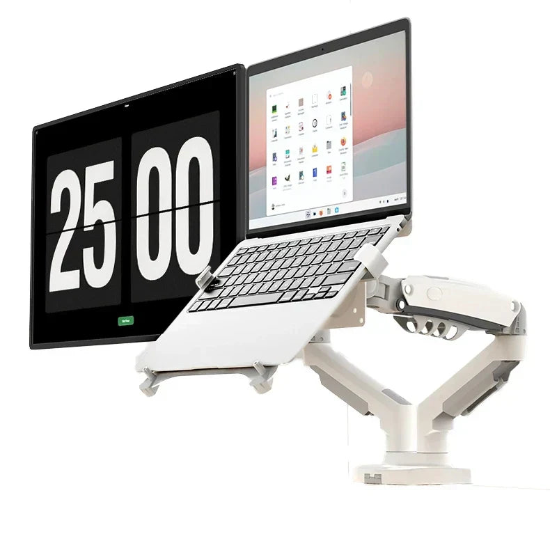 Adjustable Dual Arm Laptop Desk Holder Mount