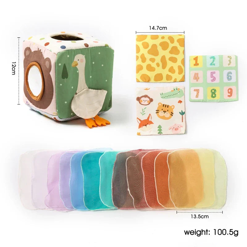 Gentle Infant Tissue Box Play Toy - Luxicro