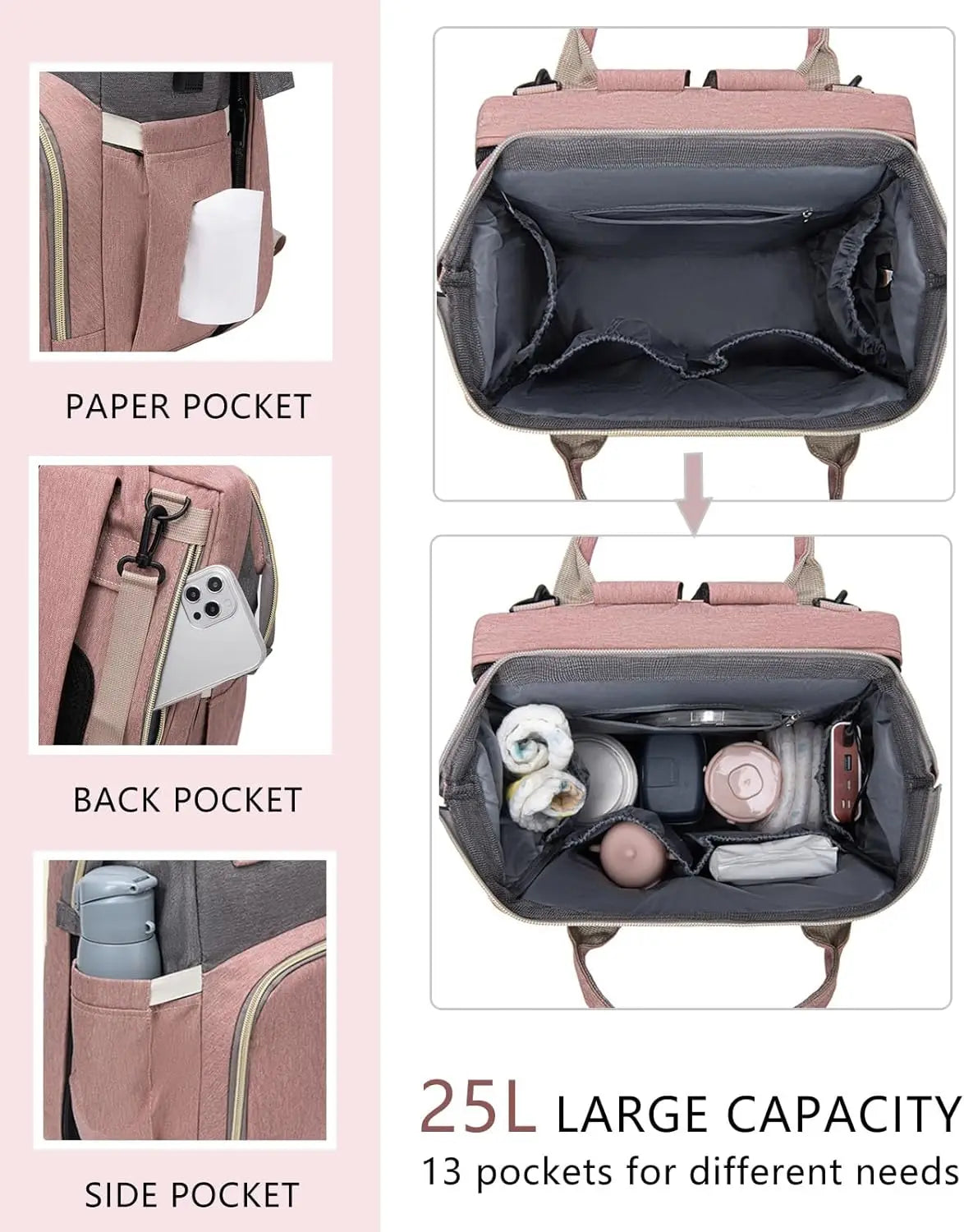 Portable Infant Backpack with Sleeping Bag