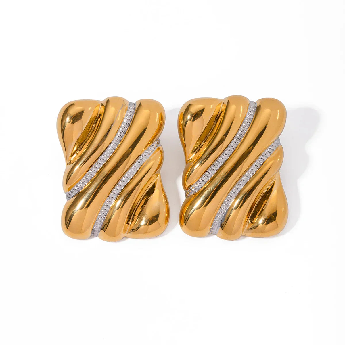 Modern Geo Pattern Drop Earrings