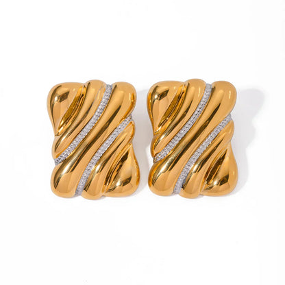 Modern Geo Pattern Drop Earrings
