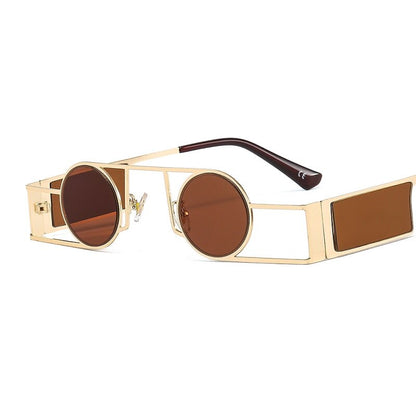 Luxury Round Metal Frame Sunglasses