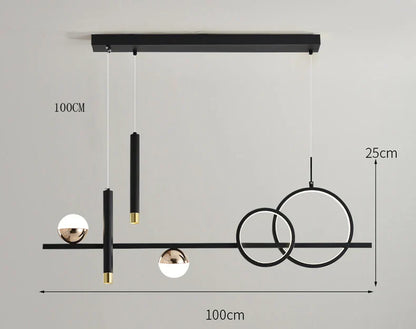 Sleek Slim LED Pendant Light with Remote Dimmer Control