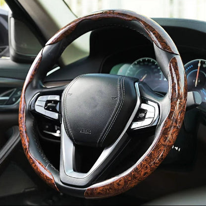 Rough Wood Grain Steering Wheel Wrap