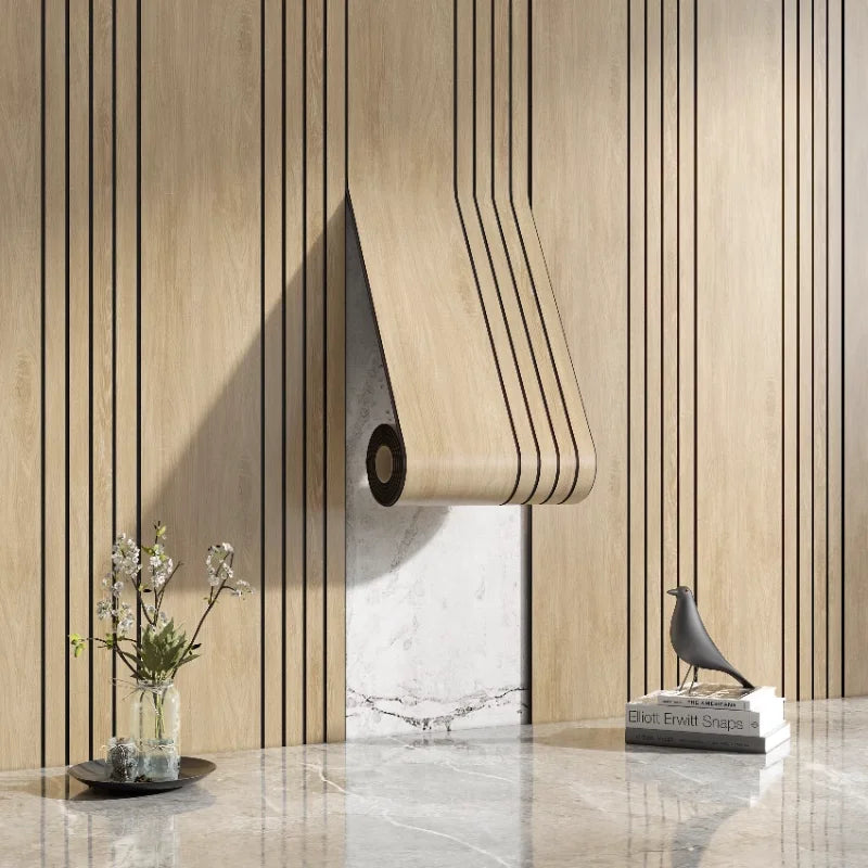 Stylish Wooden Pattern Wall Stickers