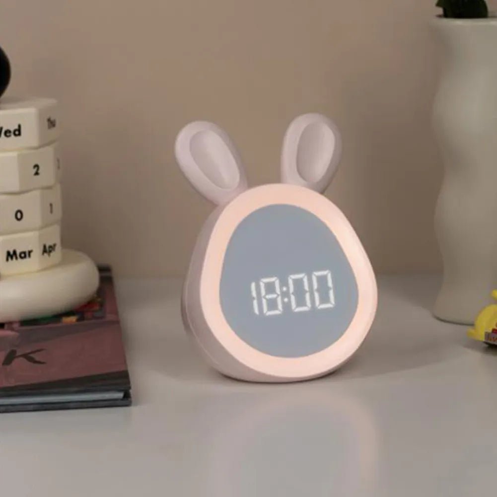 Fun Children's Rabbit Night Light Alarm Clock