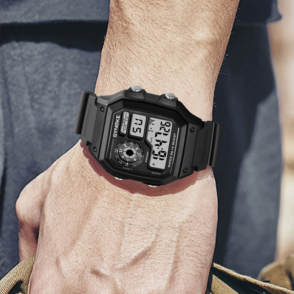 Rugged Waterproof Sports Chronograph Watch