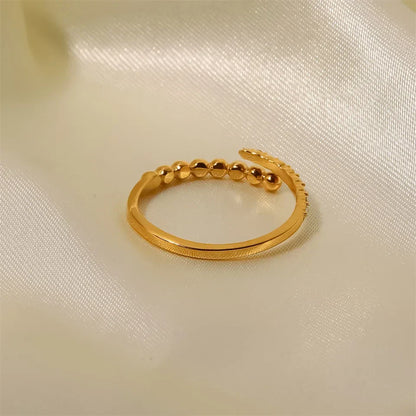 Premium 18k Stone Beaded Ring