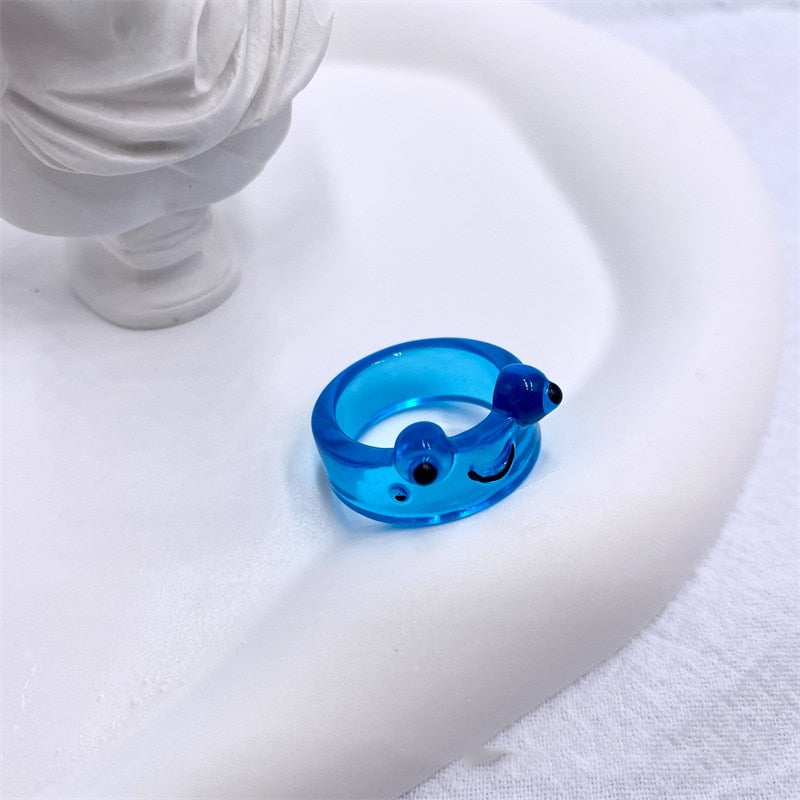 Fun Green Frog Childrens Ring