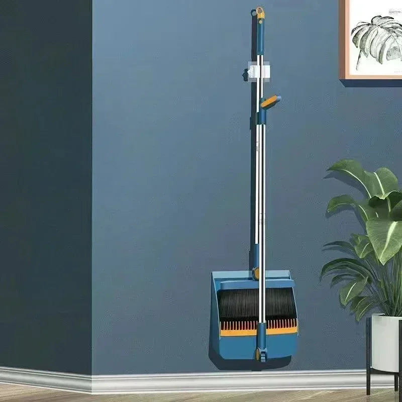 Compact Sweeper and Broom Set with Hair Removal