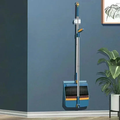 Compact Sweeper and Broom Set with Hair Removal