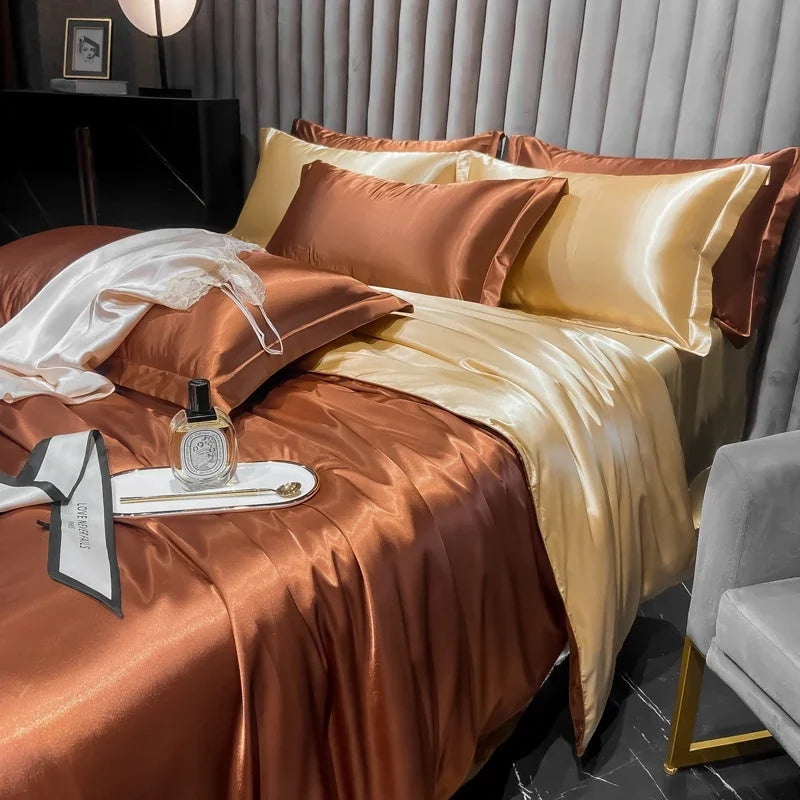 Soft Luxe Silk Bed Sheet Set - Luxicro