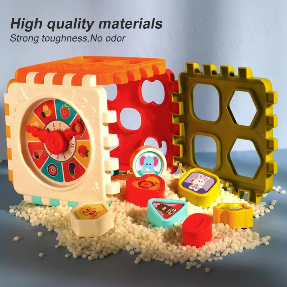 Interactive Kids Learning Cube with Shapes and Colors