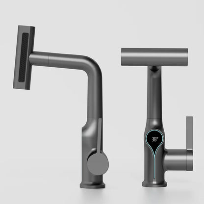 Stylish Touchscreen Bathroom Faucet with Spray Head