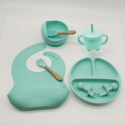 Baby Safe 8pc Suction Plate Bowl Spoon Set