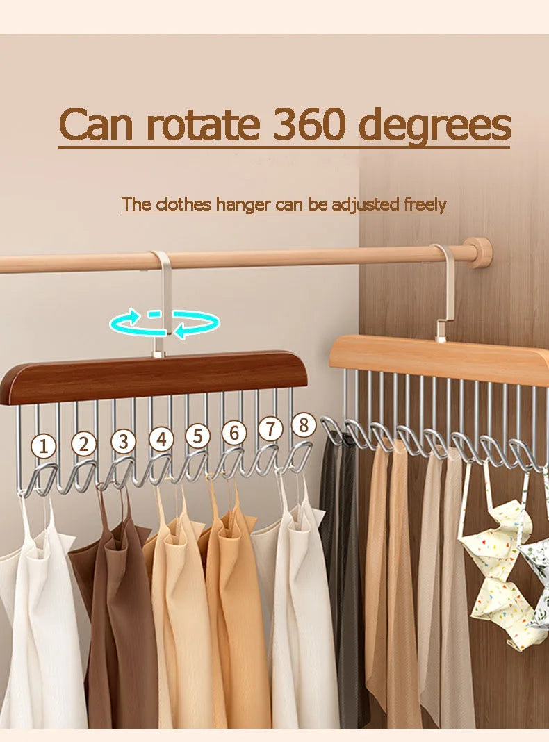 Compact 3-Hook Closet Storage Organizer Rack