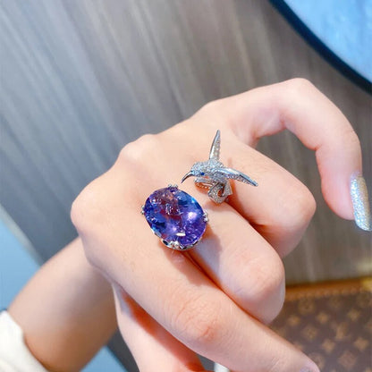 Beautiful Bird Stone Engagement Ring