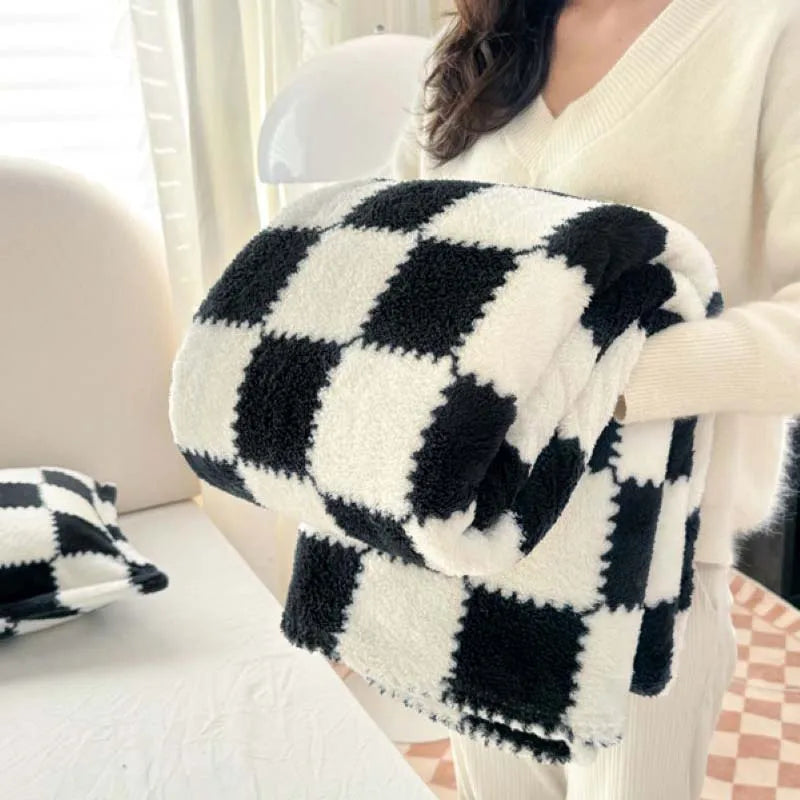 Warm Fuzzy Pink Blanket Throw