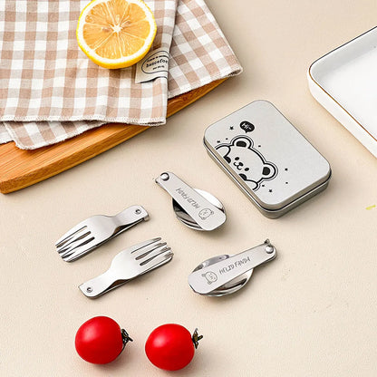 Portable Camping Utensil Set Stainless Steel 3Piece