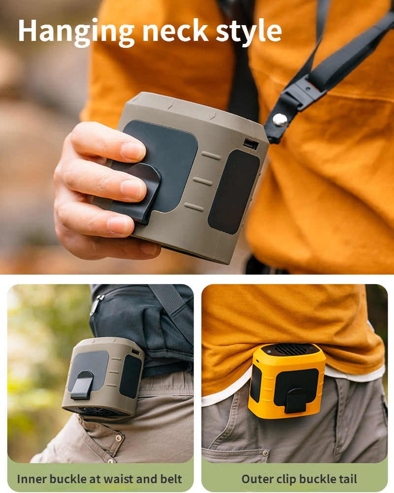 Compact USB Travel Neck Fan Charger