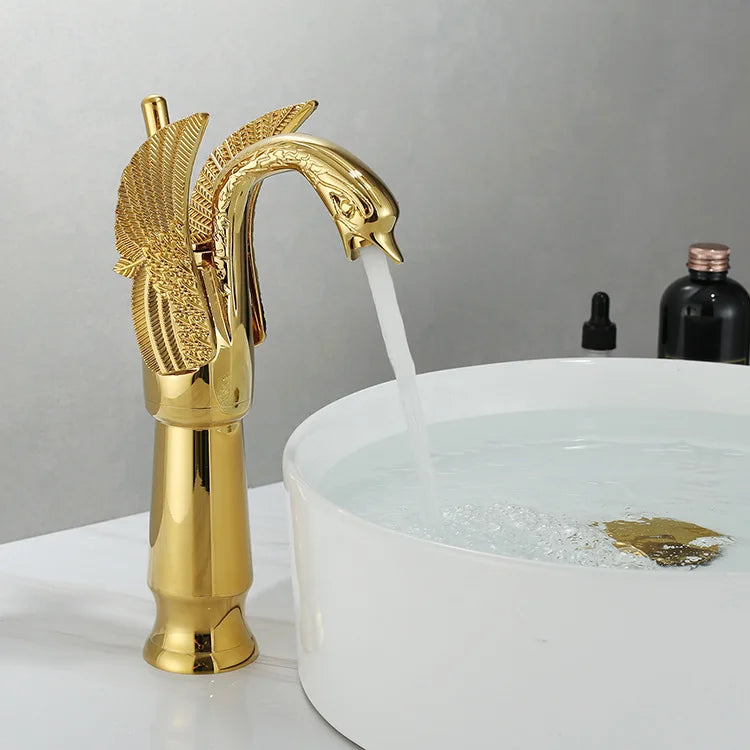 Premium One Handle Brushed Gold Sink Faucet