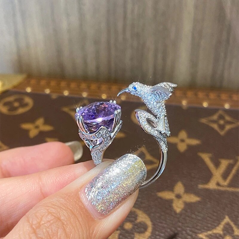 Beautiful Bird Stone Engagement Ring