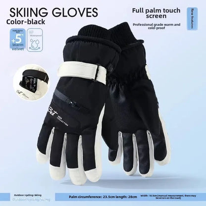 Insulated Water Resistant Snow Gloves with Touchscreen Tips
