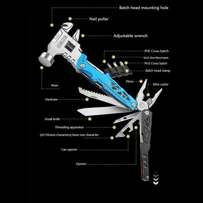 3-in-1 Handy Tool Set Pliers Hammer Wrench