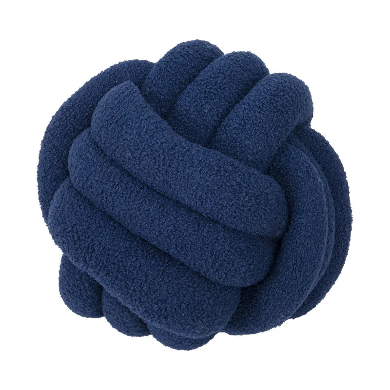 Plush Sheepskin Ball Throw Pillow
